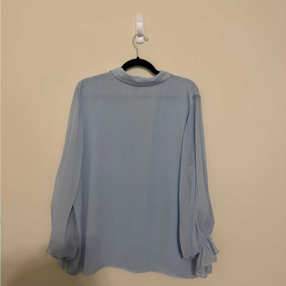 Halogen Light Blue Button-Down Blouse - image 2
